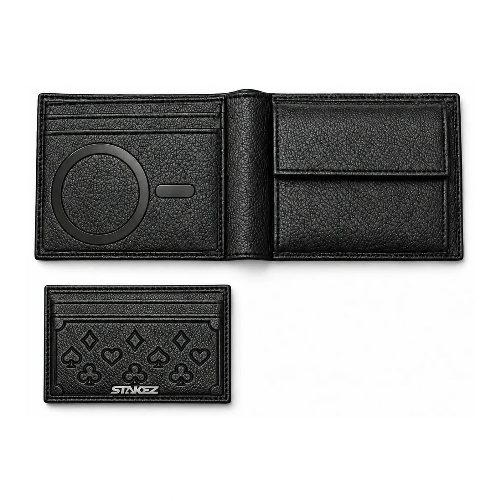 STAKEZ Wallet und Cardholder, einzeln nebeneinander